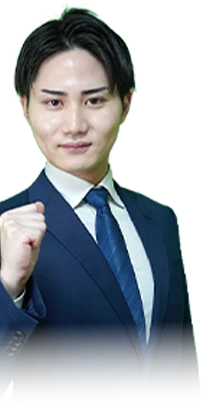 ガッツポーズをする男性