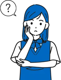 悩む女子学生のイラスト